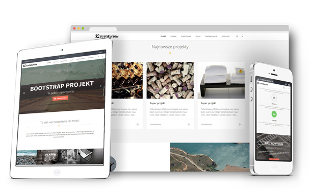 Przedstawienie projektu stworzenego dzięki Bootstrap