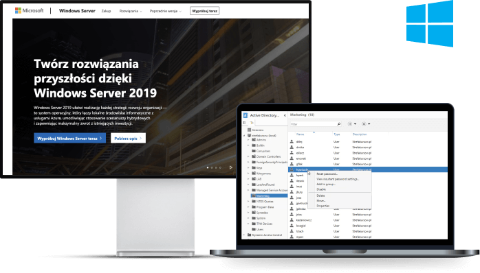Praca z Windows Server i Active Directory
