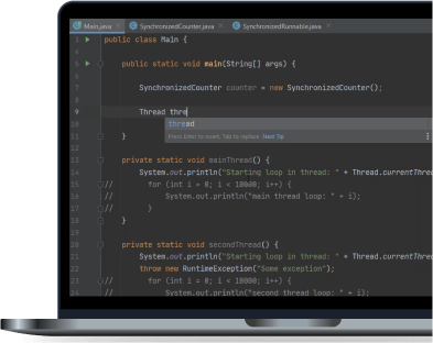 Wykorzystanie słów kluczowych volatile i synchronized niezbędnych w wielowątkowości