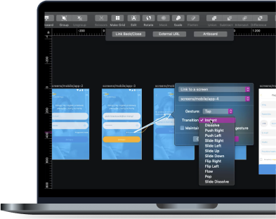 Tworzenie ekranów aplikacji w Sketchu