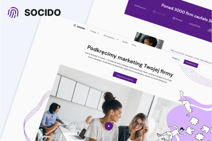 Kompletna strona internetowa, wizytówka stworzona na podstawie projektu graficznego.