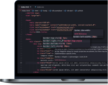 Stwórz style CSS w oparciu o strukturę strony internetowej stworzonej w HTML.