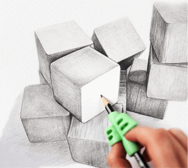 Techniki szkicowani, mierzenie proporcji i kształtów przenoszonych na kartkę obiektów, za pomocą ołówka.