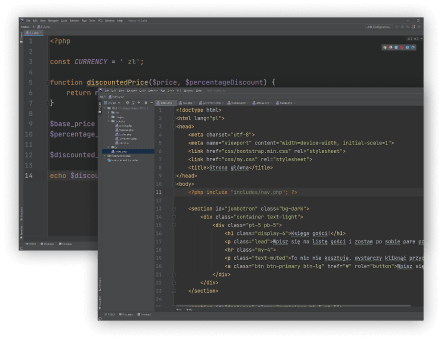 Poznaj kluczowe mechanizmy języka PHP takie jak: typy danych, operatory, instrukcje sterujące, wyjątki, pętle