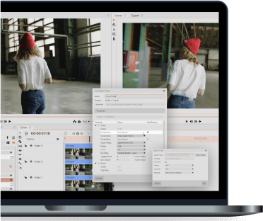 Mechanika działania osi czasu w programie HitFilm Express, efekty oraz przejścia pomiędzy klipami i ujęciami.