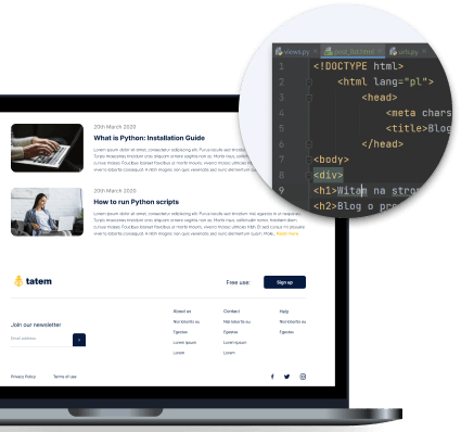 Poznaj najpopularniejsze znaczniki i zacznij tworzyć widoki aplikacji w django