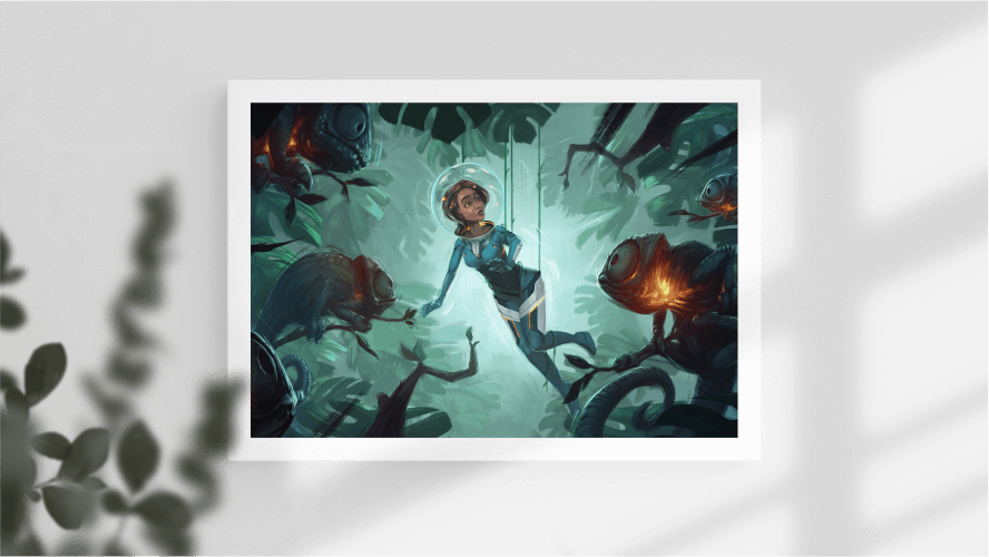 Rysunek cyfrowy stworzony w programie Adobe Photoshop