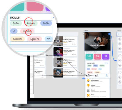 Tworzenie projektu UI/UX responsywnej i skalowalnej aplikacji - praca z komponentami