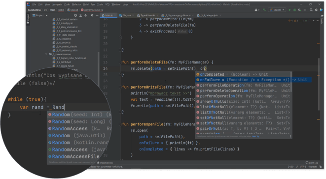 środowisko InteliiJ IDEA i kluczowe elementy języka Kotlin