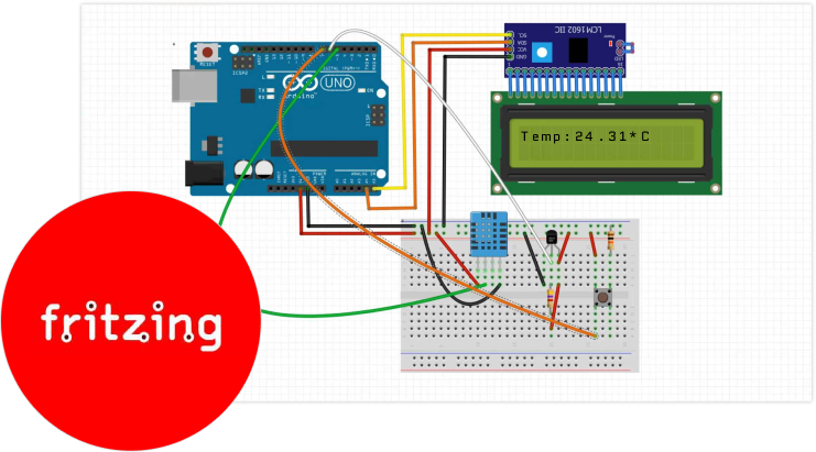 Praktyczna nauka Arduino na platformie Fritzing.