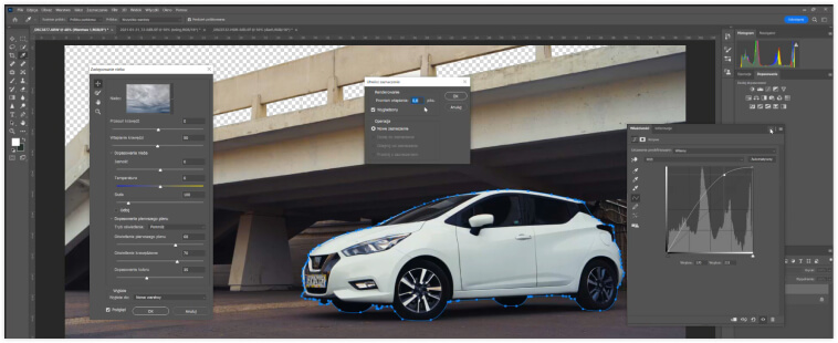 Postprodukcja i edycja zdjęć samochodów