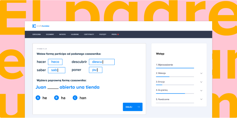 Gramatyka język hiszpański.