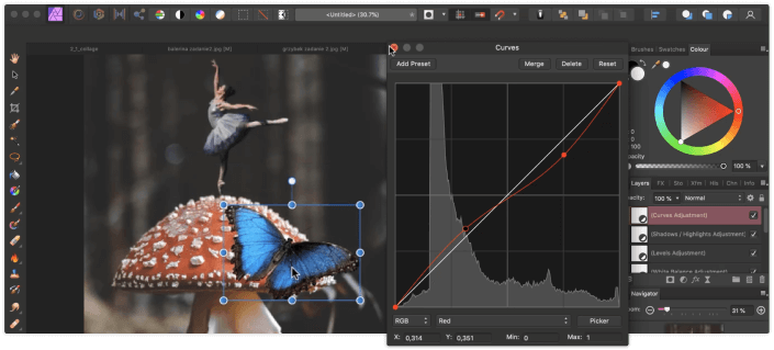 Wycinanie elementów ze zdjęcia.