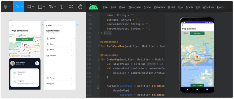 Implementacja Google Maps.