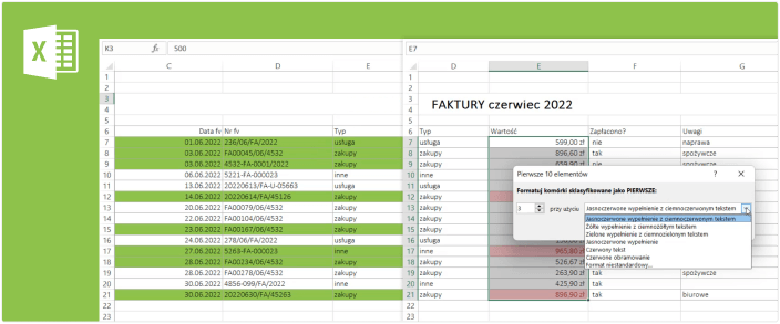 Najważniejsze elementy Excela zapewniające szybką i komfortową pracę.