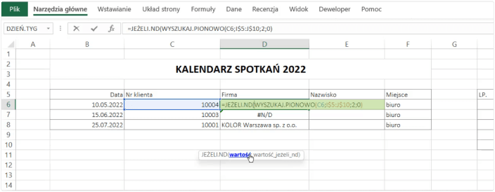 Funkcje i formuły w Excelu.