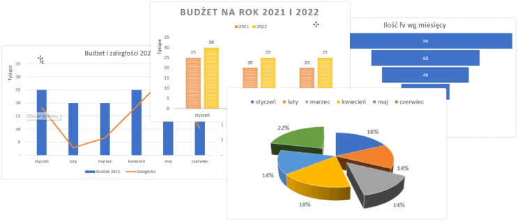 Wykorzystanie wykresów do pracy w programie Excel.