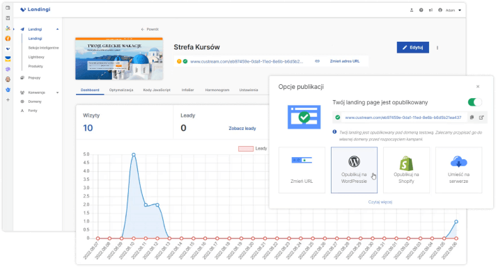 Podpinanie LP pod własną domenę, testy LP.