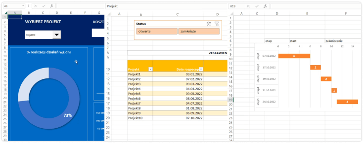 Harmonogramy projektów.
