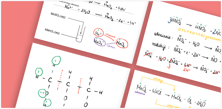 Elektroliza i równania reakcji zachodzące na elektrodach.
