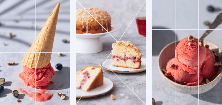 Kompozycja zdjęć kulinarnych.