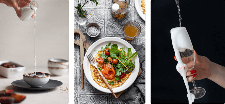 Ruch w fotografii kulinarnej.