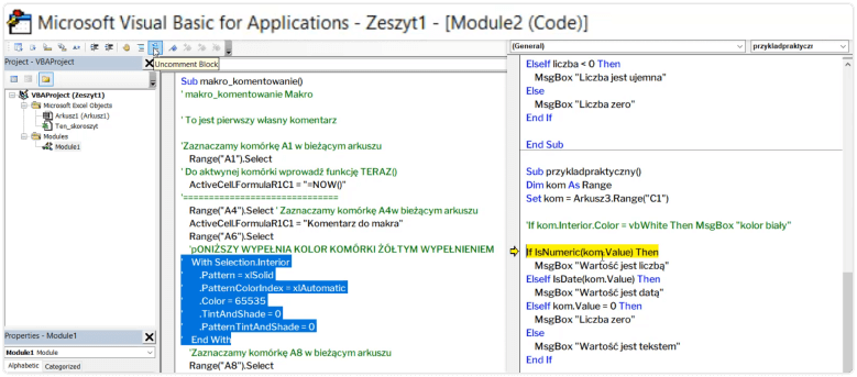 VBA w Excelu 365.