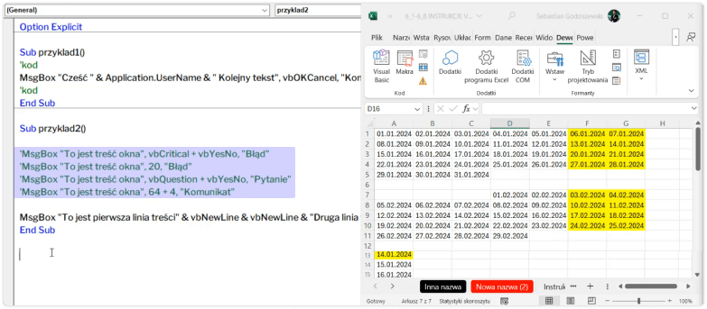 VBA w Excelu 365.