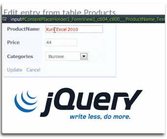 jQuery w połączeniu z ASP.NET