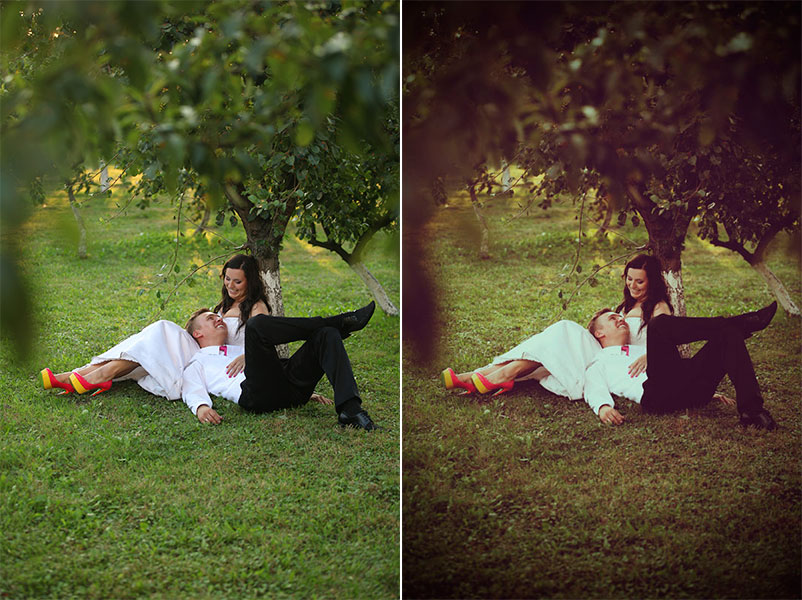 Zdjęcie z przygaszonym kolorem