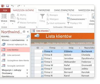 Raporty i formularze w Accessie