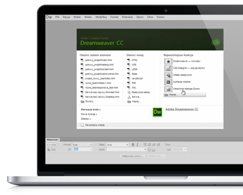 Adobe Dreamweaver CC - podstawy obsługi Interfejs programu Dreamweaver