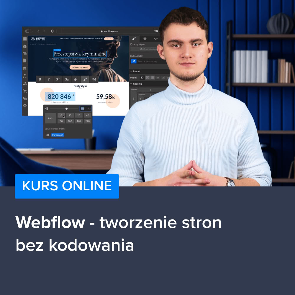 Kurs Webflow - tworzenie stron bez kodowania