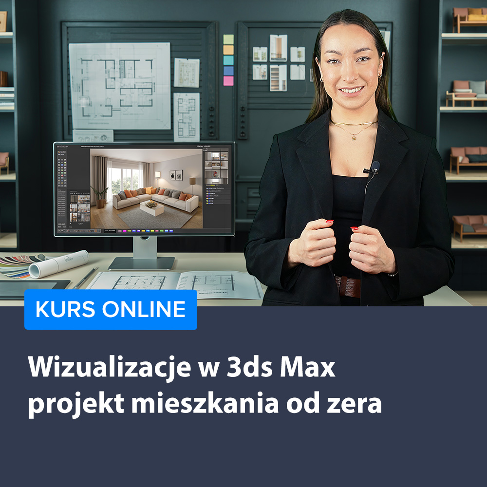 Wizualizacje w 3ds Max - projekt mieszkania od zera